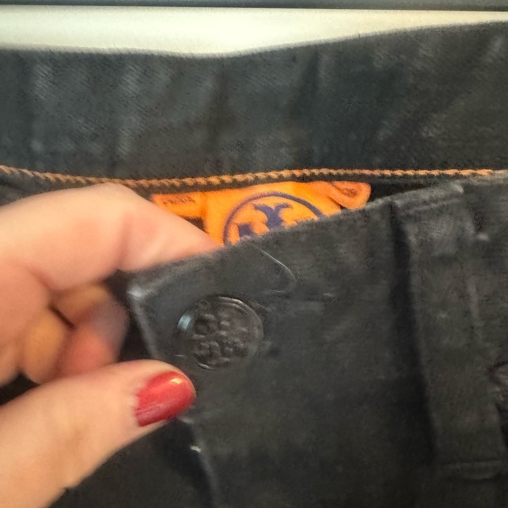 Tory Burch Women’s Bootcut Jeans in Black - Picture 2 of 6
